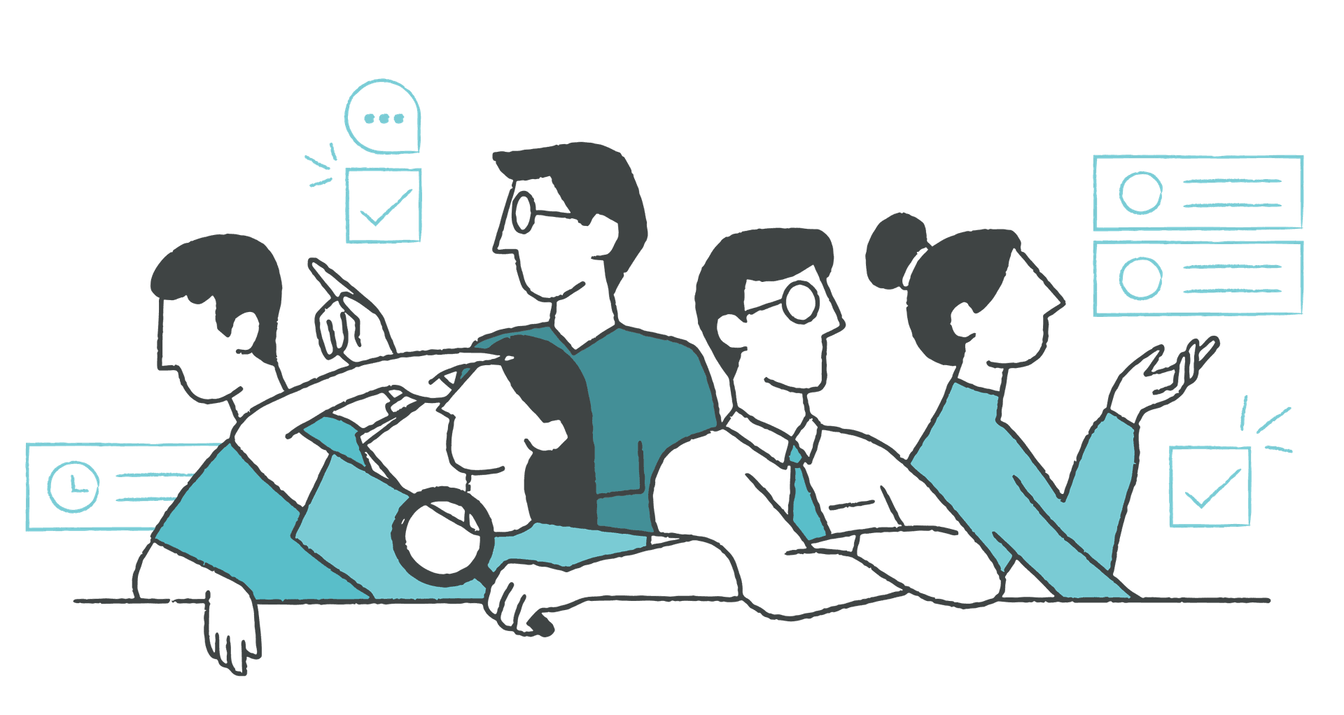 Team collaboration illustration