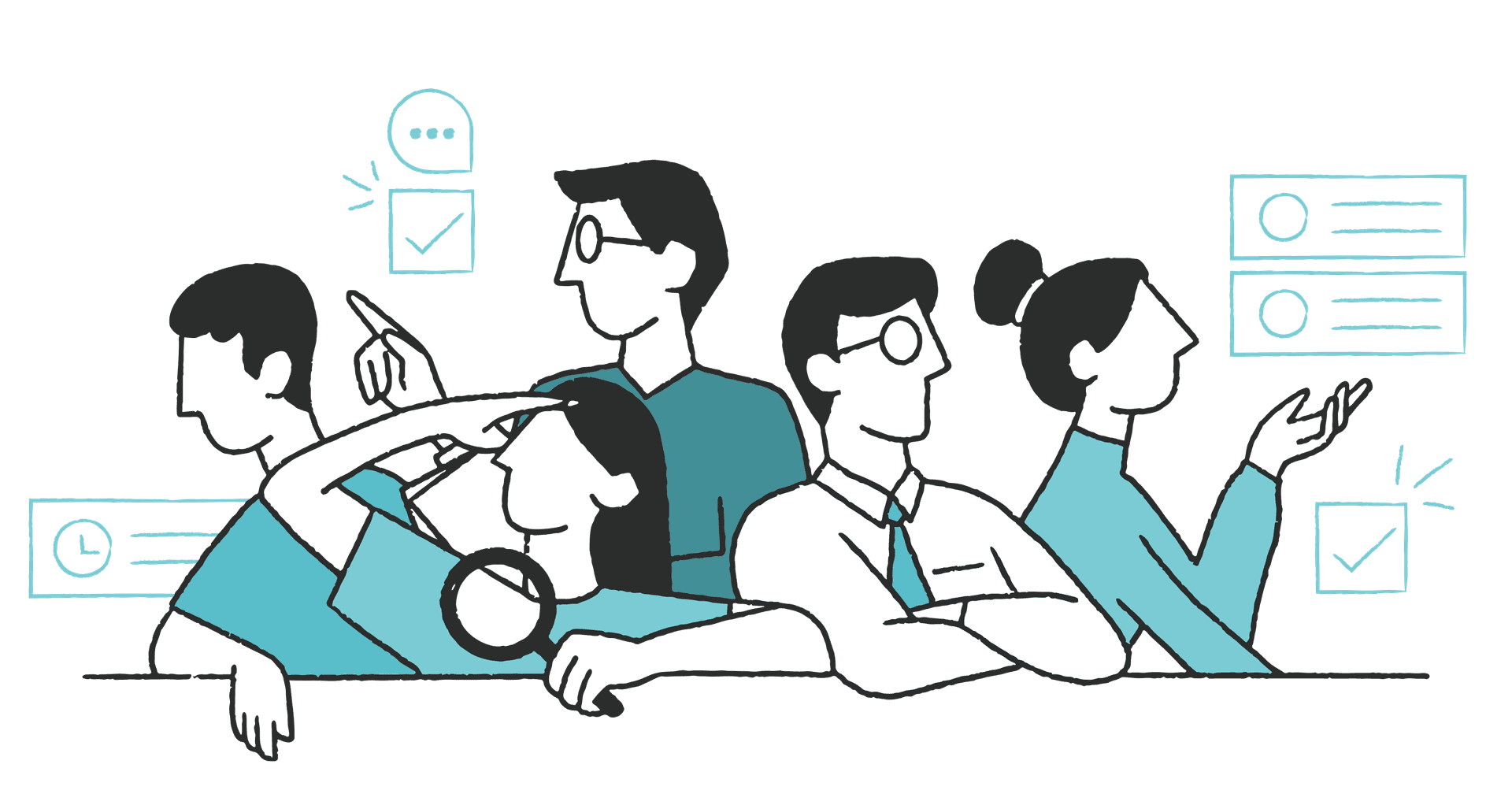 Team collaboration illustration